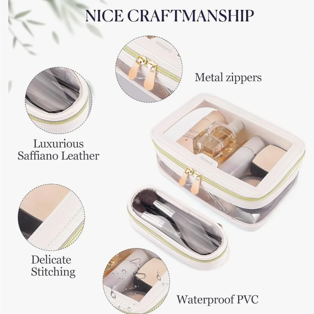 Clear Makeup Bag, Travel Cosmetic Case Portable Car Organizer Bag Fit for Travel